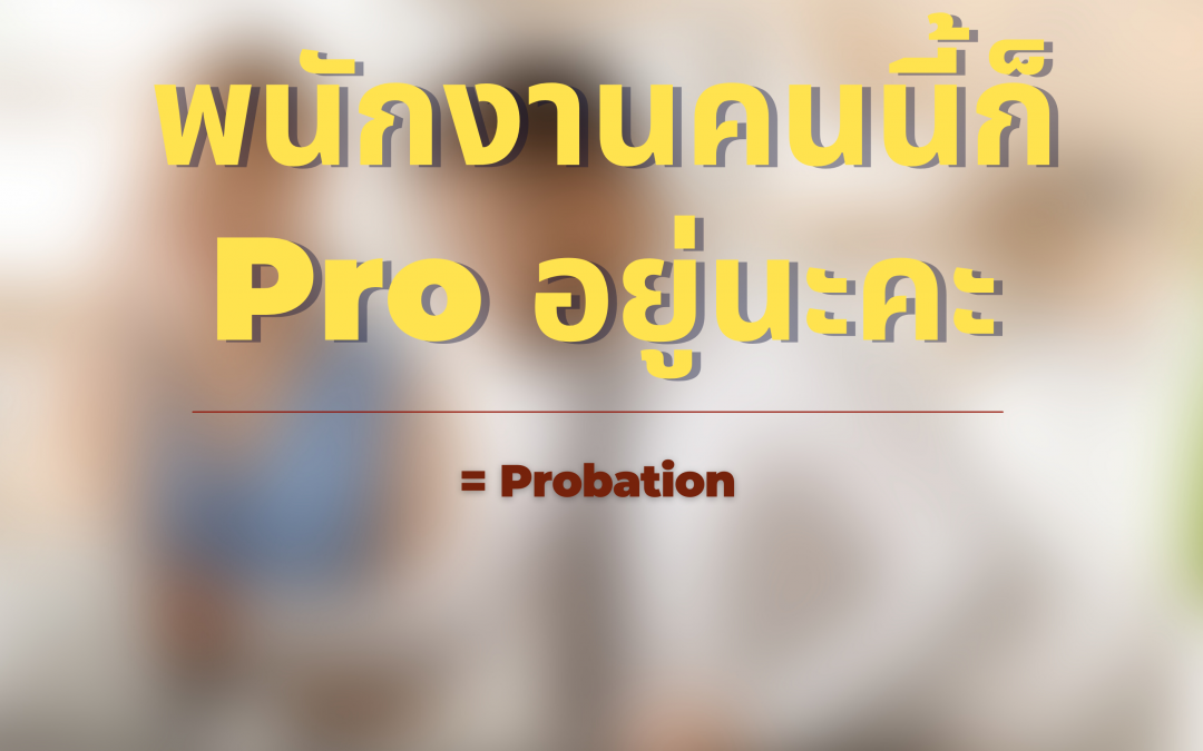 ว่าด้วยเรื่อง “ทดลองงาน”